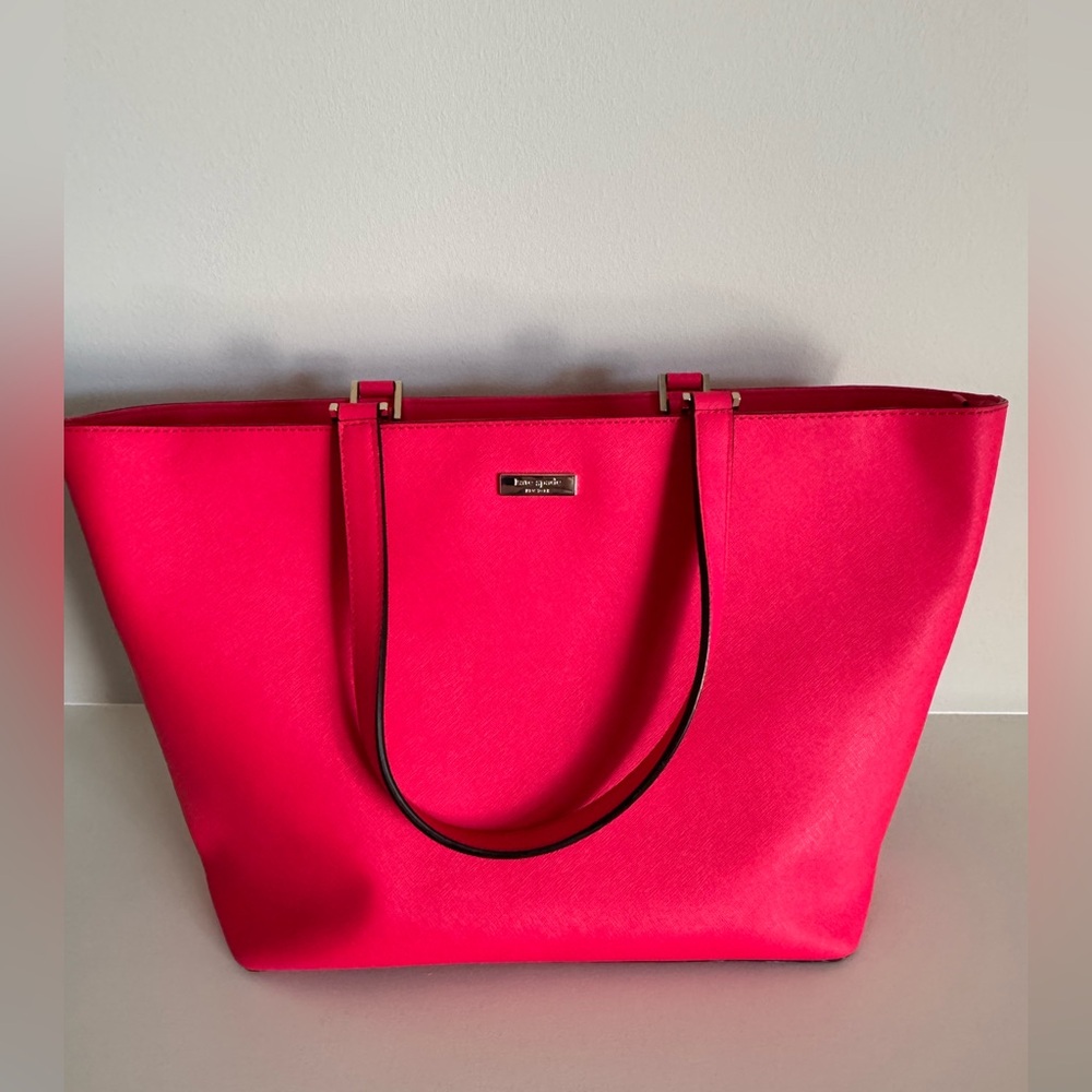 Kate Spade New York Pink Saffiano Leather Large Tote